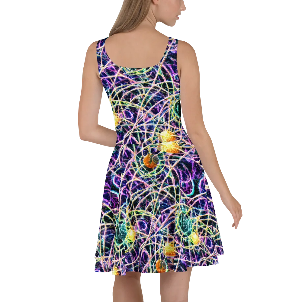 Wölfli Web on Skater Dress — Back
