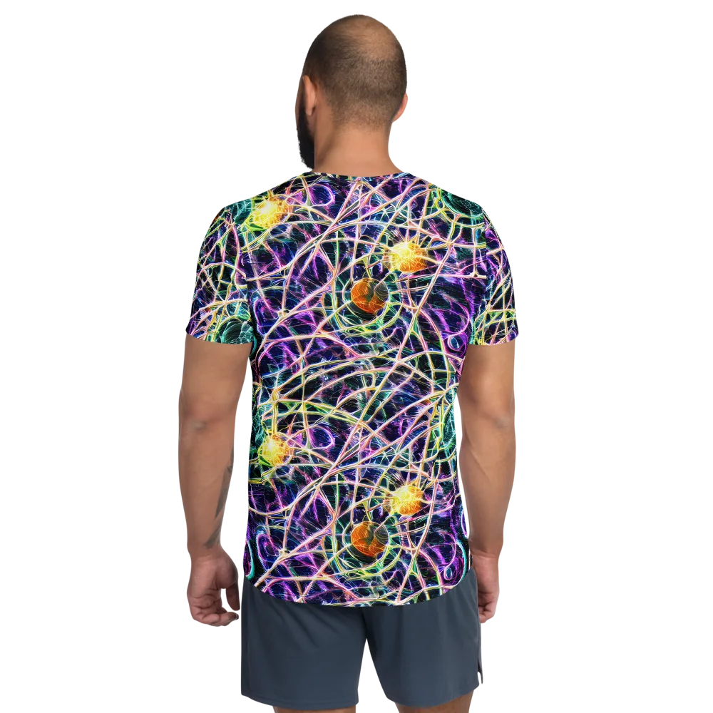 Wölfli Web on Men's Athletic T-Shirt — Back