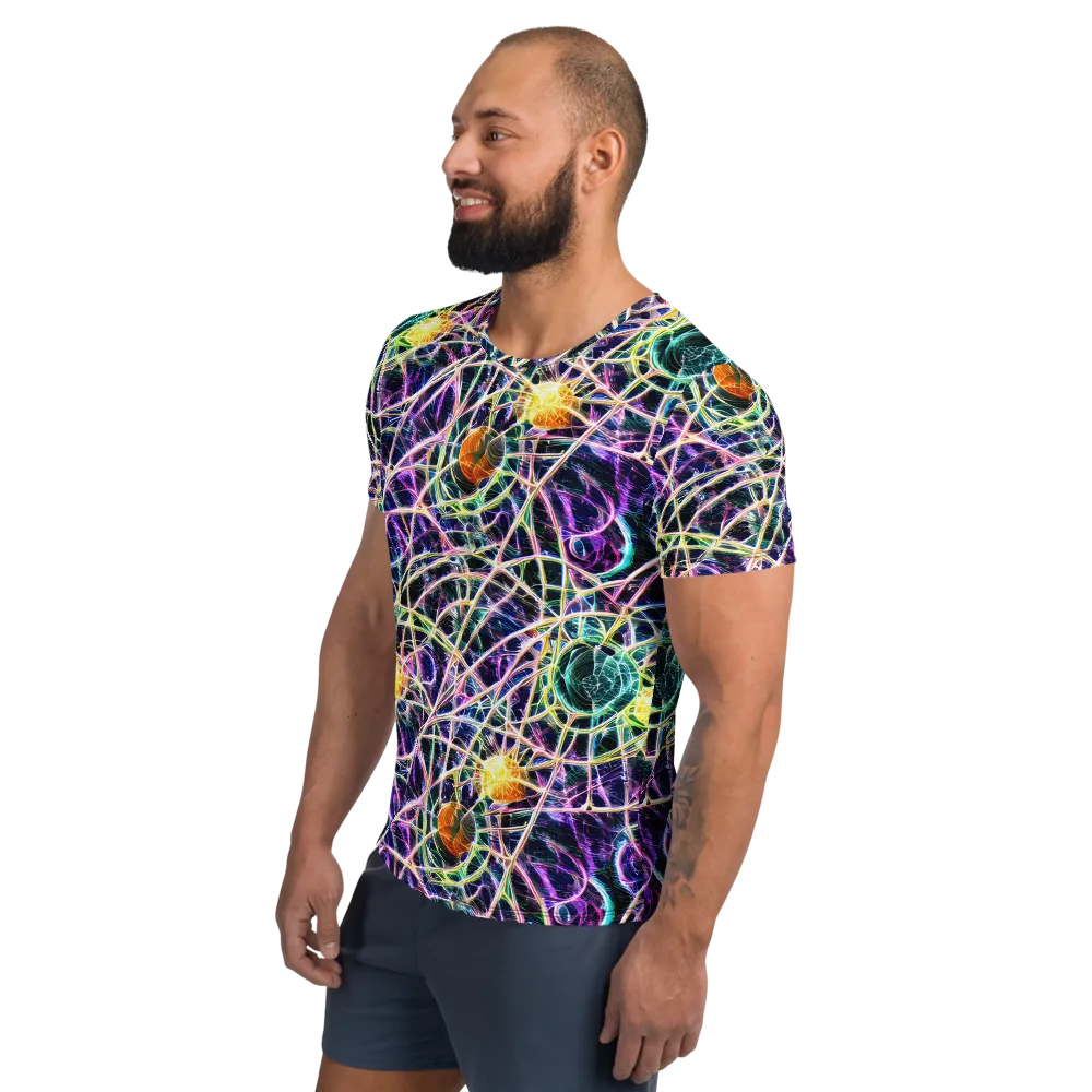 Wölfli Web on Men's Athletic T-Shirt — Left