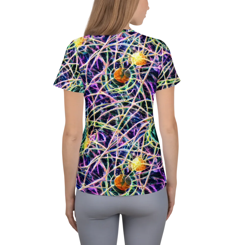 Wölfli Web on Women's Athletic T-Shirt — Back