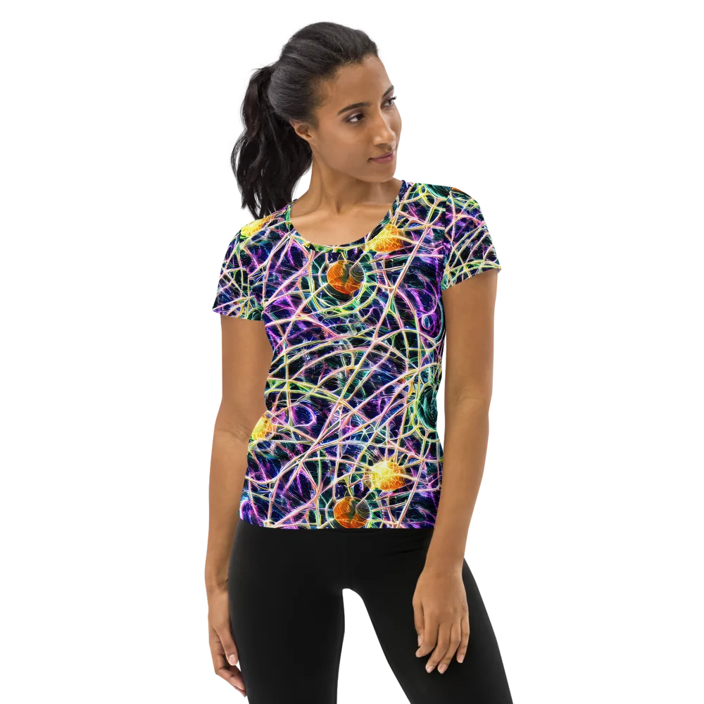 Wölfli Web on Women's Athletic T-Shirt — Front
