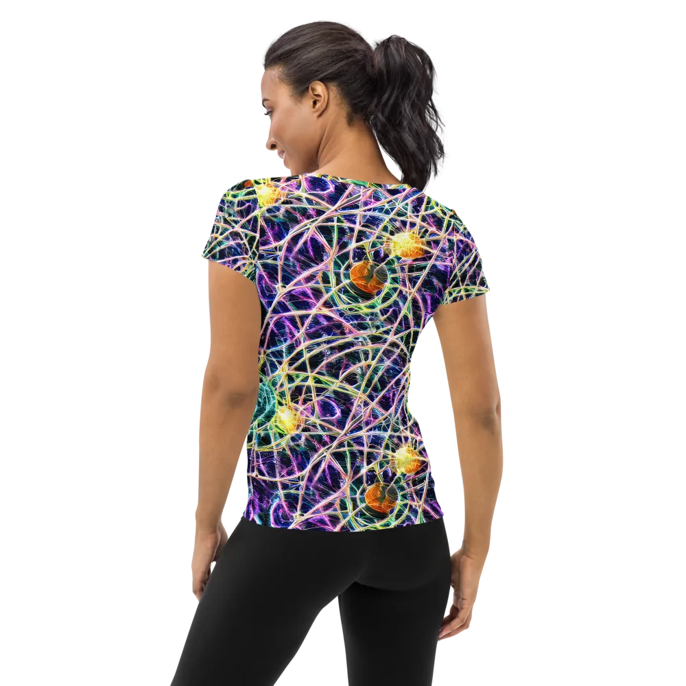 Wölfli Web on Women's Athletic T-Shirt — Back