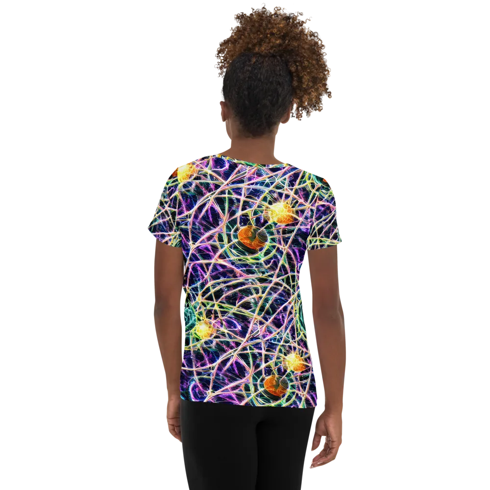 Wölfli Web on Women's Athletic T-Shirt — Back