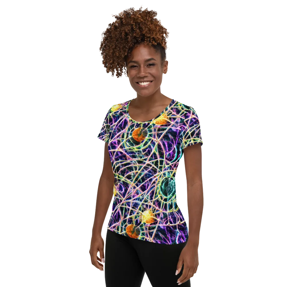 Wölfli Web on Women's Athletic T-Shirt — Left