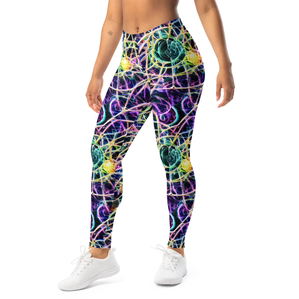 Wölfli Web on Leggings — Left Front