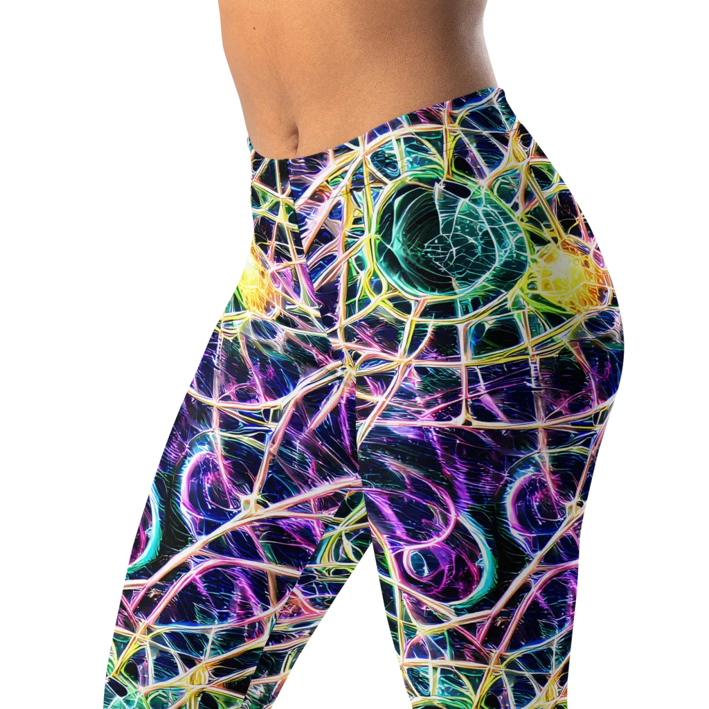 Wölfli Web on Leggings — Left Front