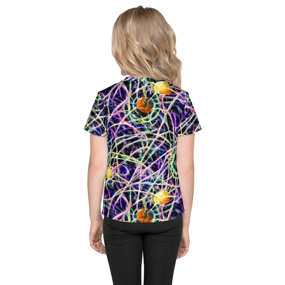 Wölfli Web on Kids Crew Neck T-Shirt — Back