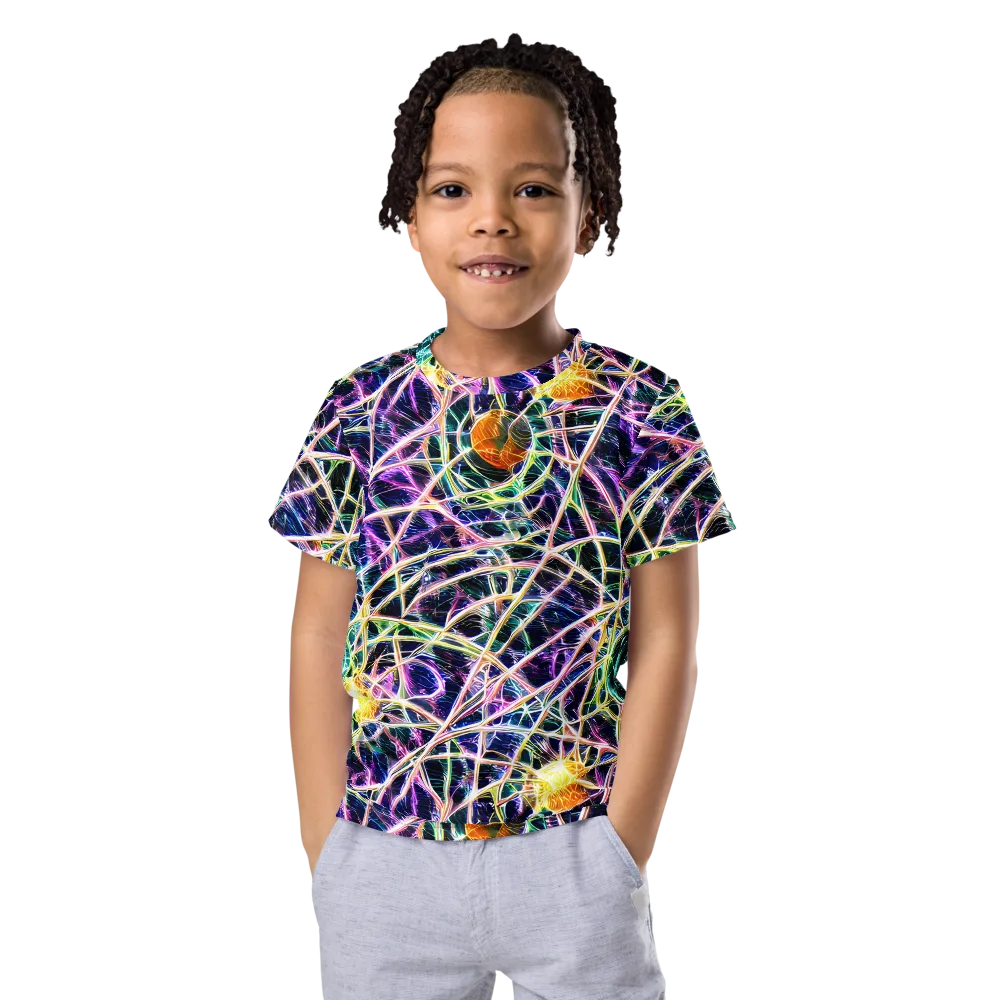 Wölfli Web on Kids Crew Neck T-Shirt — Front