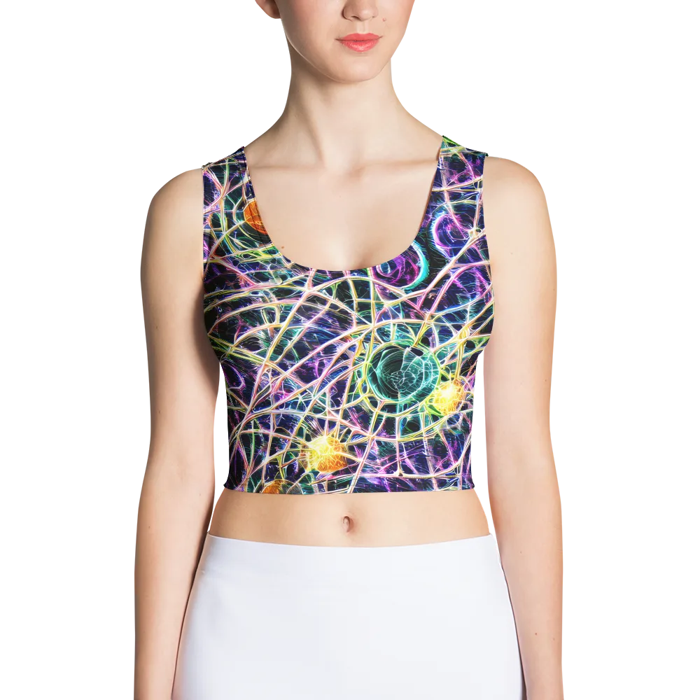 Wölfli Web on Crop Top — Front