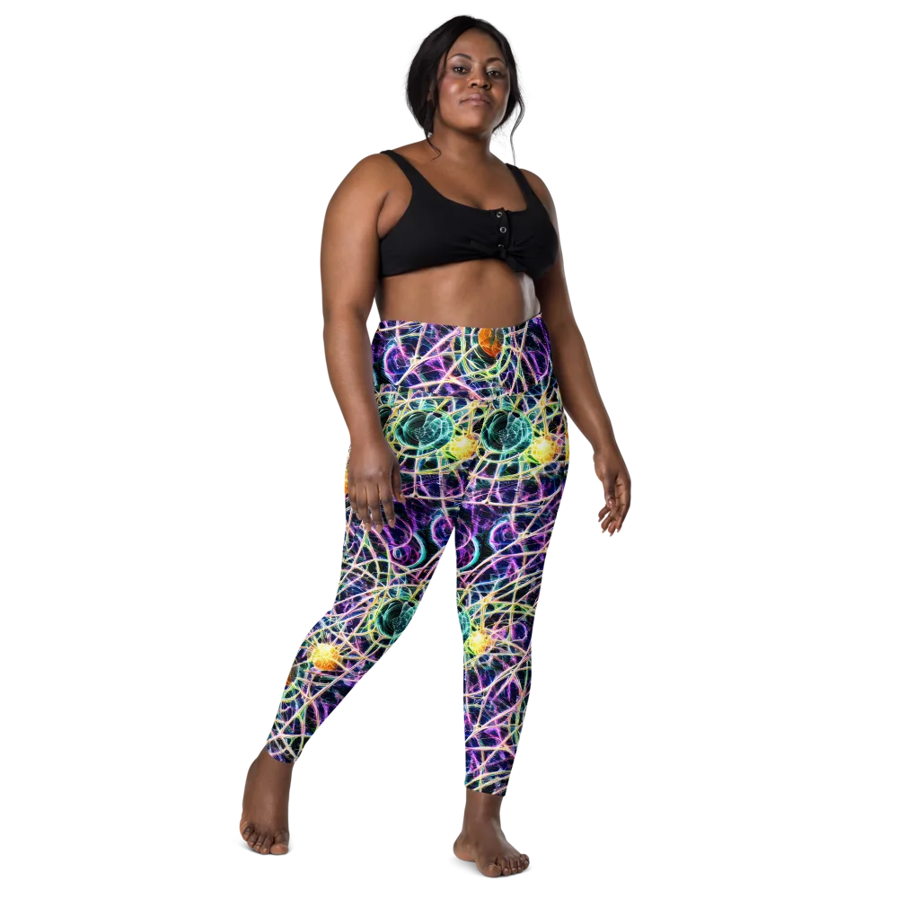 Wölfli Web on Leggings with Pockets — Front