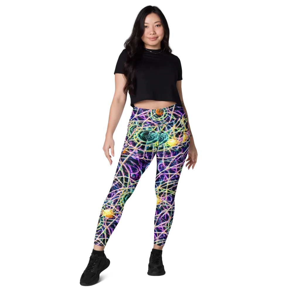 Wölfli Web on Leggings with Pockets — Front