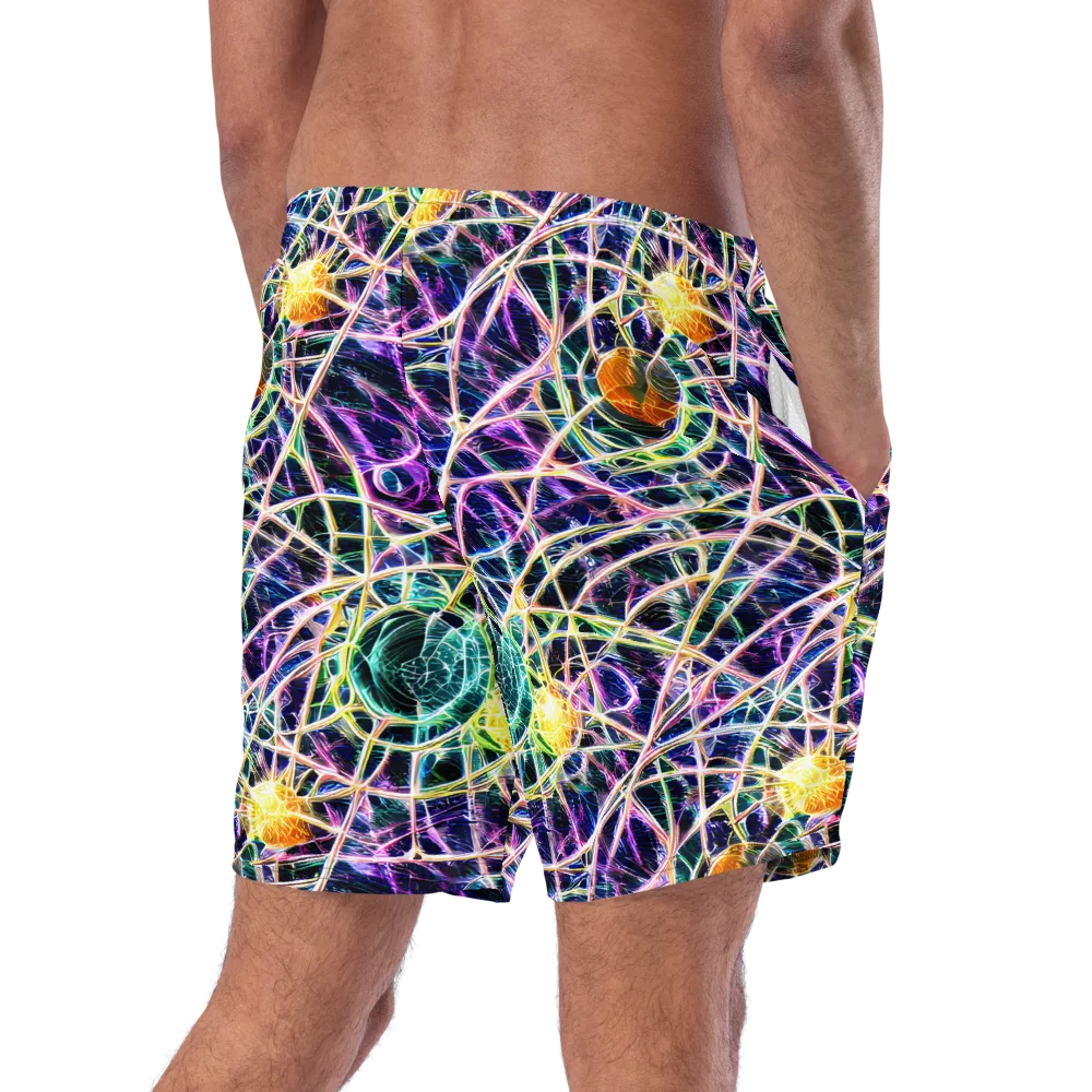 Wölfli Web on Swim Trunks — Right Back