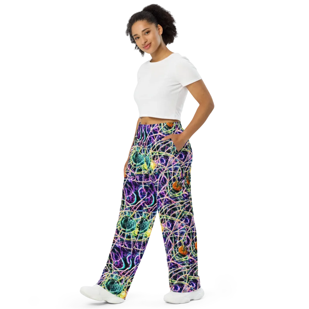 Wölfli Web on Wide-Leg Pants — Left Front