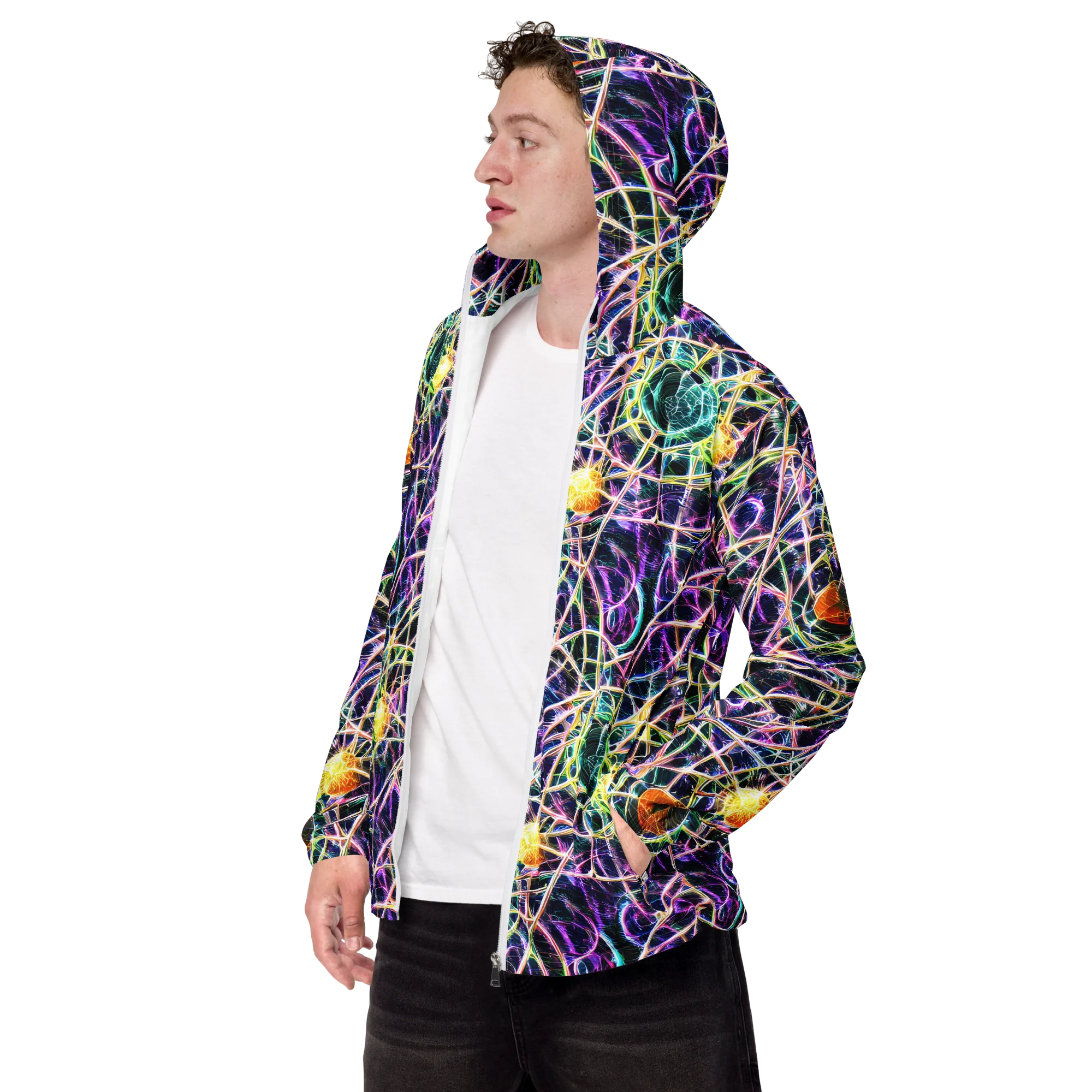 Wölfli Web on Men's Windbreaker — Left Front