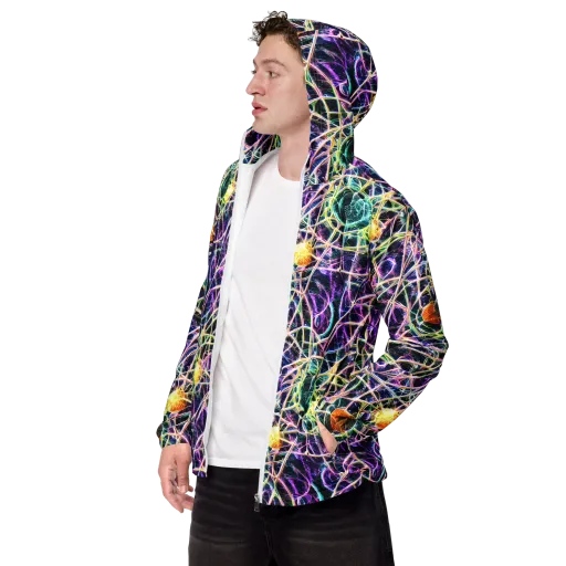 Wölfli Web on a Men's Windbreaker