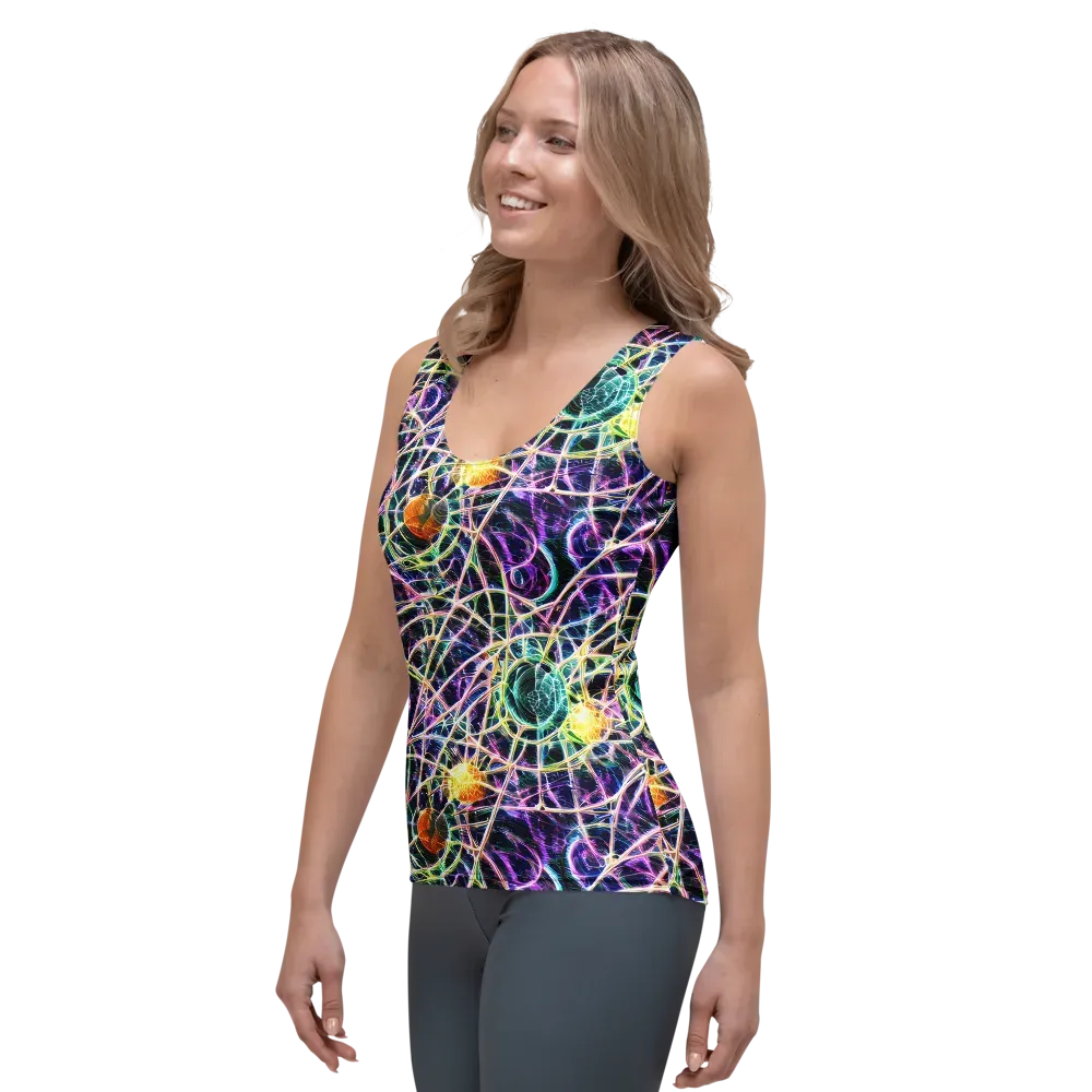 Wölfli Web on Women's Tank Top — Left Front