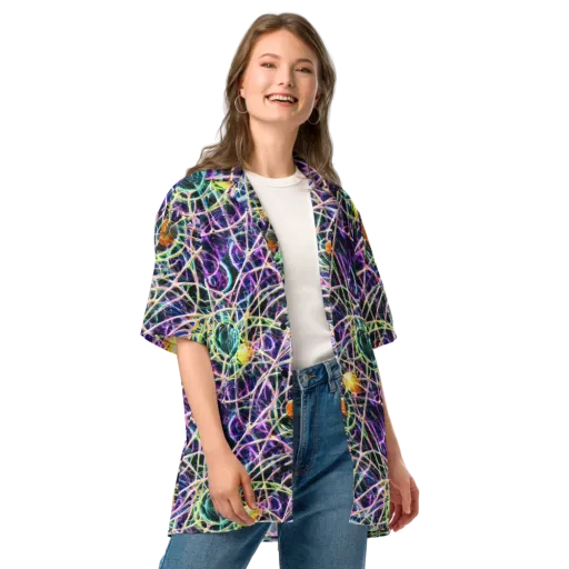 Wölfli Web on a Button Shirt