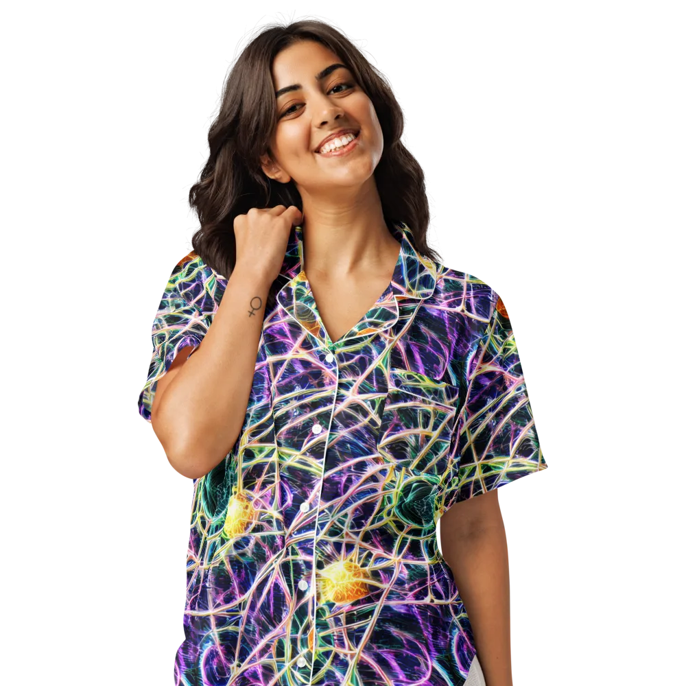 Wölfli Web on Women's Short Sleeve Pajama Top — Front