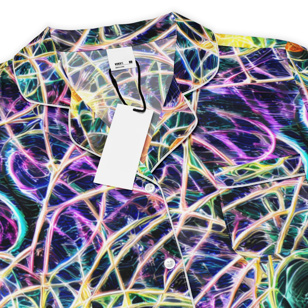 Wölfli Web on Women's Short Sleeve Pajama Top — Product details