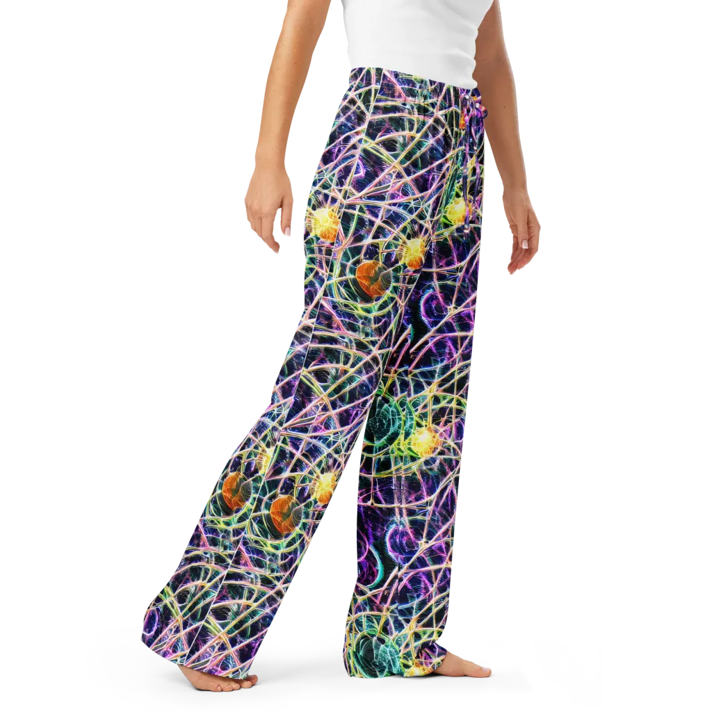 Wölfli Web on Women's Pajama Pants — Right Front