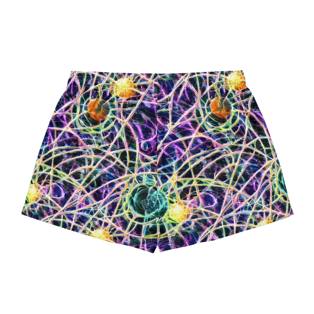 Wölfli Web on Women's Pajama Shorts — Back