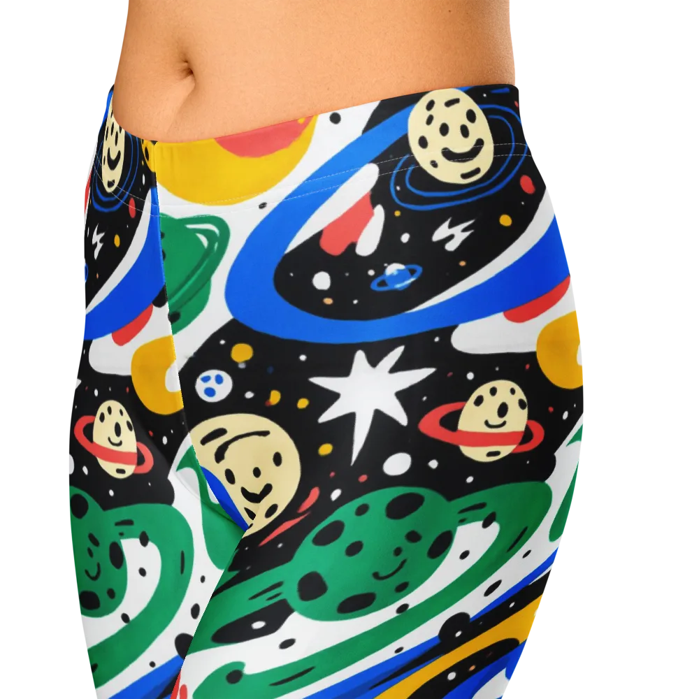 Rocket Carnival on Capri Leggings — Zoomed-in