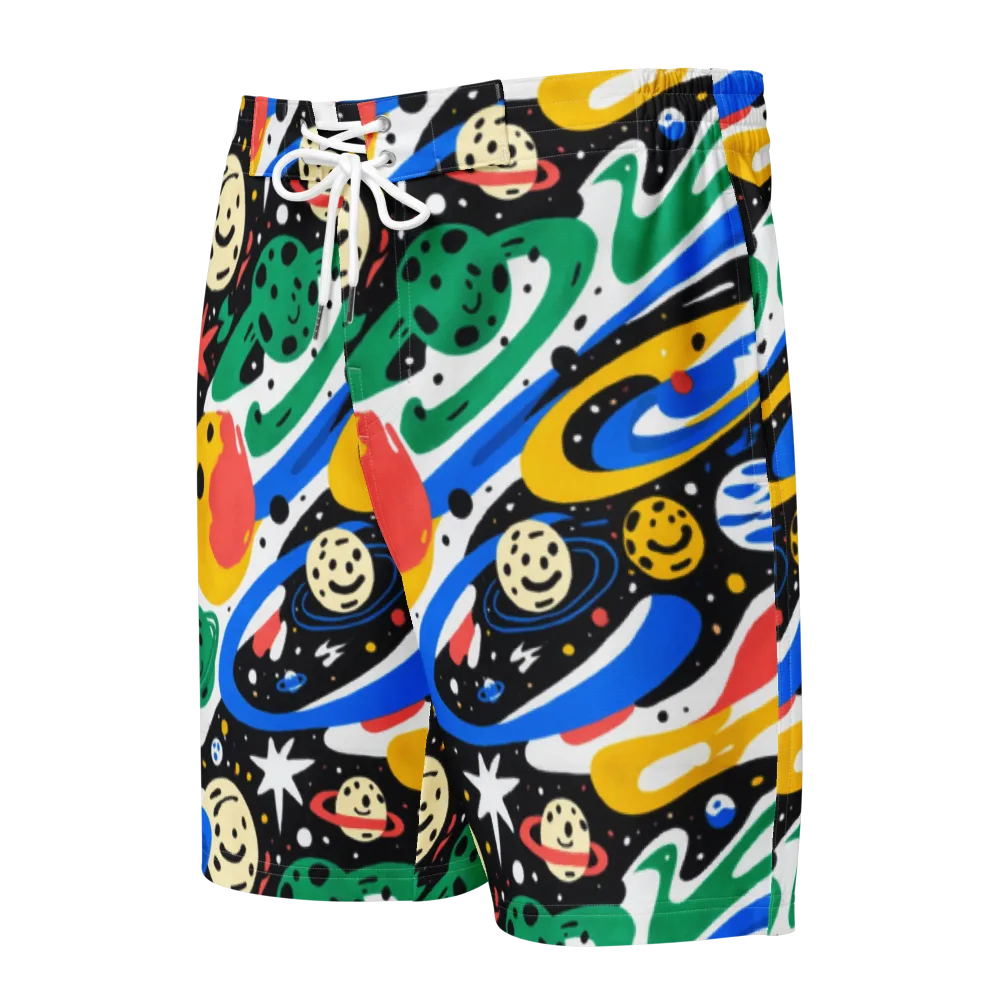 Rocket Carnival on Men's Board Shorts — Front