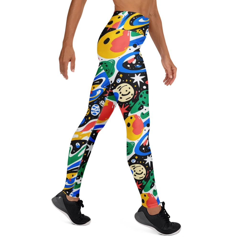 Rocket Carnival on Yoga Leggings — Right