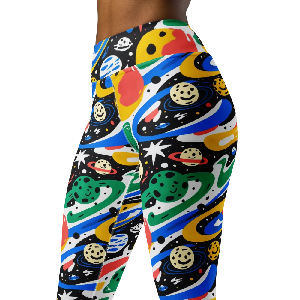 Rocket Carnival on Yoga Leggings — Left Front