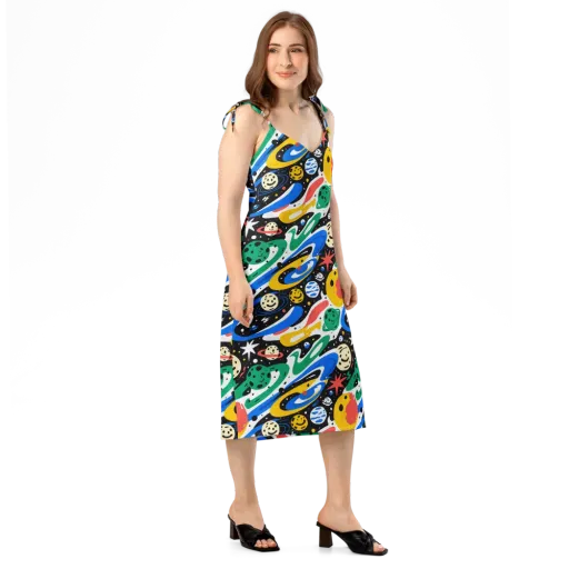 Rocket Carnival on a Slip Dress