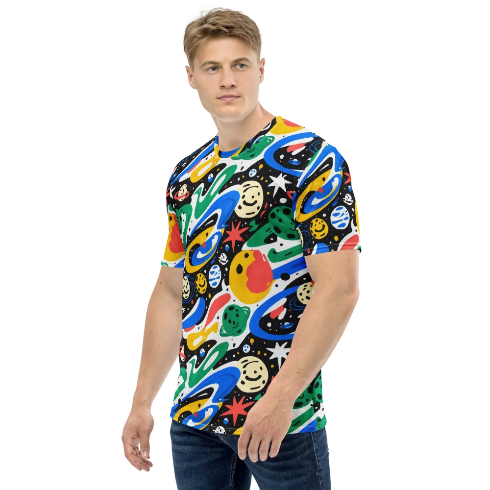 Rocket Carnival on Men's Crew Neck T-Shirt — Left