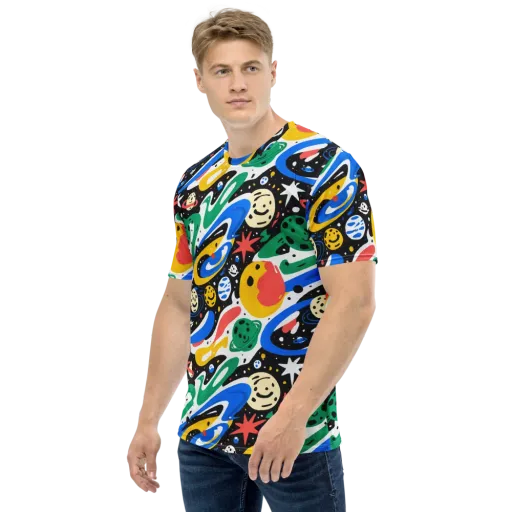 Rocket Carnival on a Men's Crew Neck T-Shirt