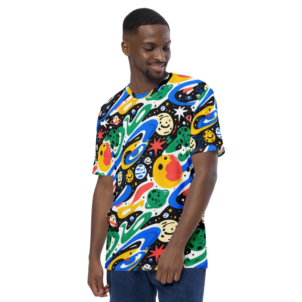 Rocket Carnival on Men's Crew Neck T-Shirt — Left