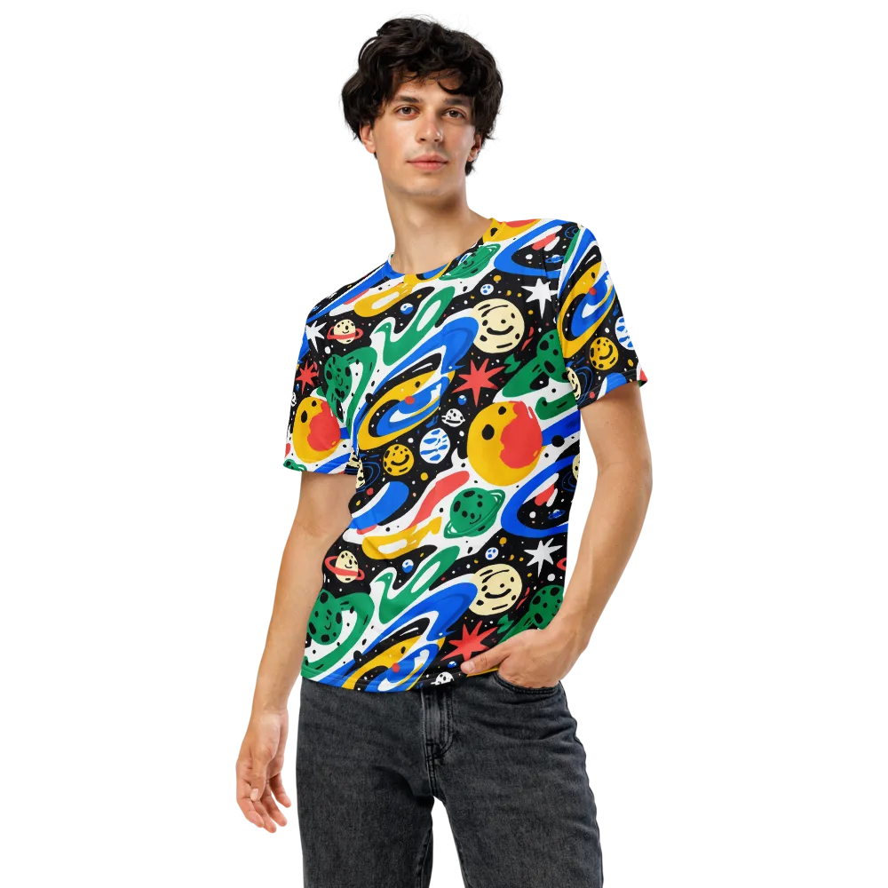 Rocket Carnival on Men's Crew Neck T-Shirt — Front