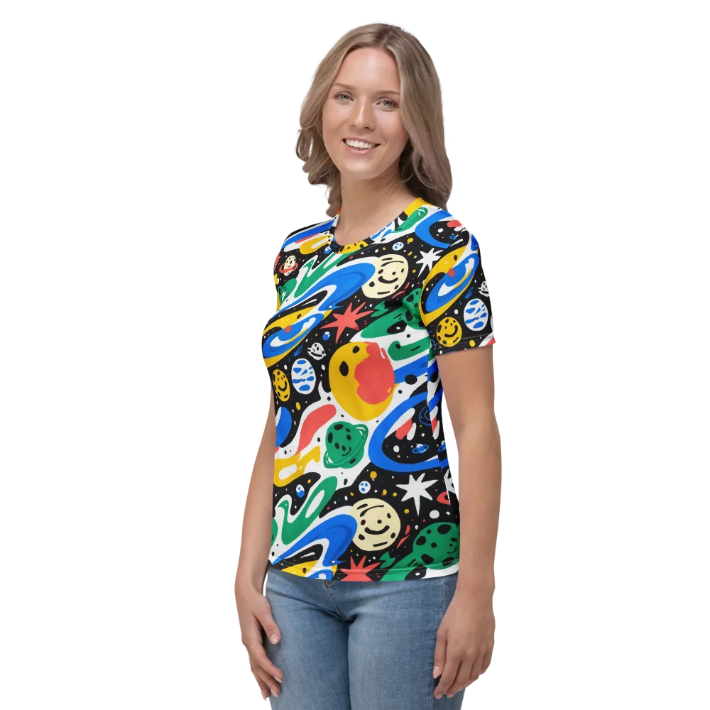 Rocket Carnival on Women's Crew Neck T-Shirt — Left