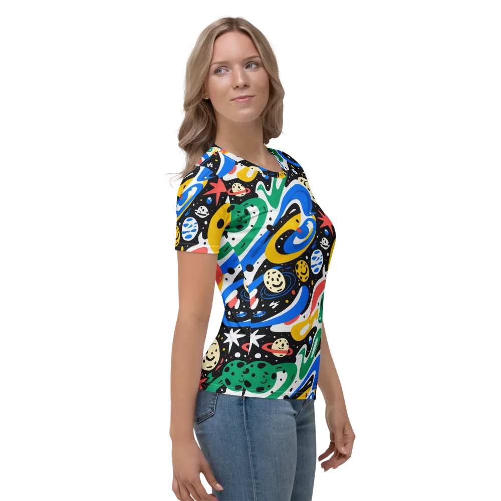 Rocket Carnival on Women's Crew Neck T-Shirt — Right