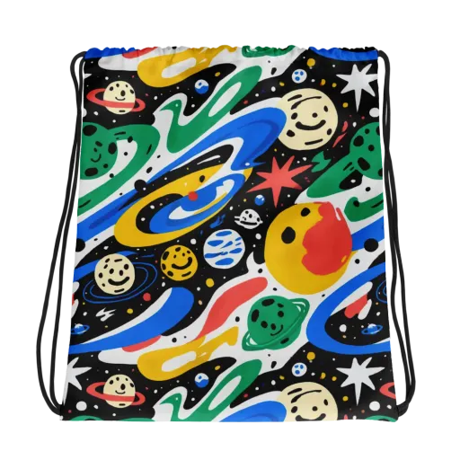 Rocket Carnival on a Drawstring Bag