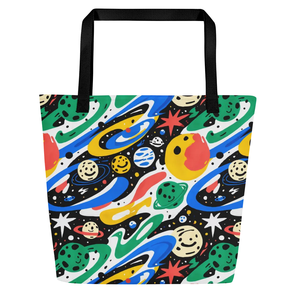 Rocket Carnival on Large Tote Bag W/ Pocket — Front