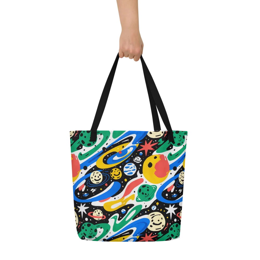 Rocket Carnival on Large Tote Bag W/ Pocket — Front