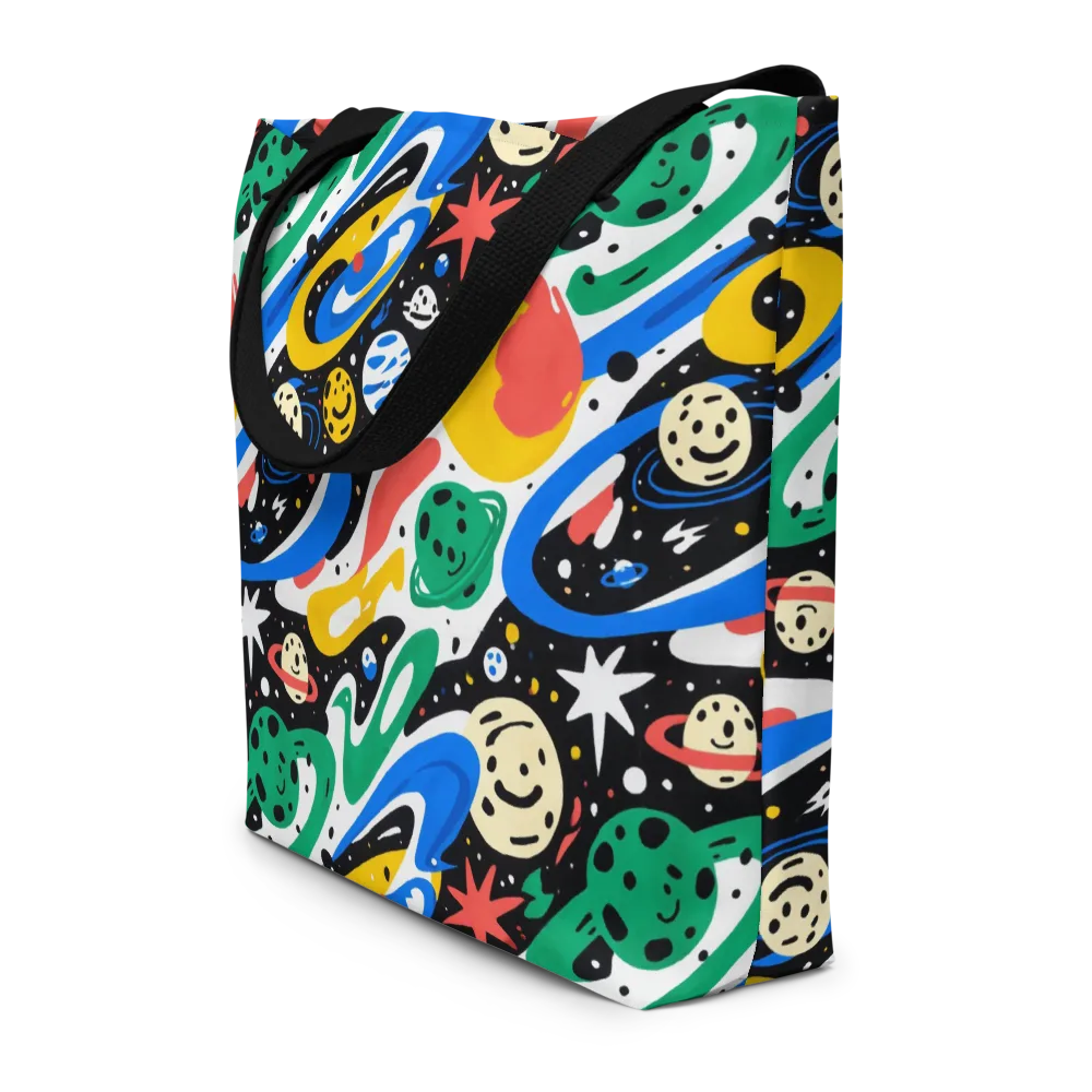 Rocket Carnival on Large Tote Bag W/ Pocket — Front