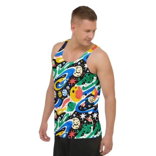 Rocket Carnival on a Men's Tank Top