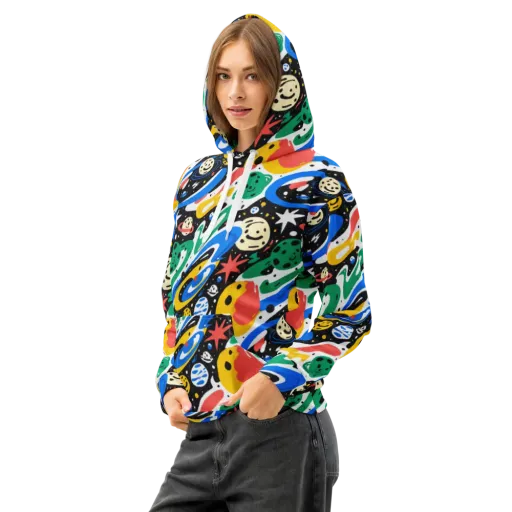 Rocket Carnival on a Cotton Hoodie