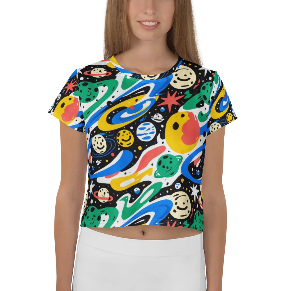 Rocket Carnival on Crop Tee — Front