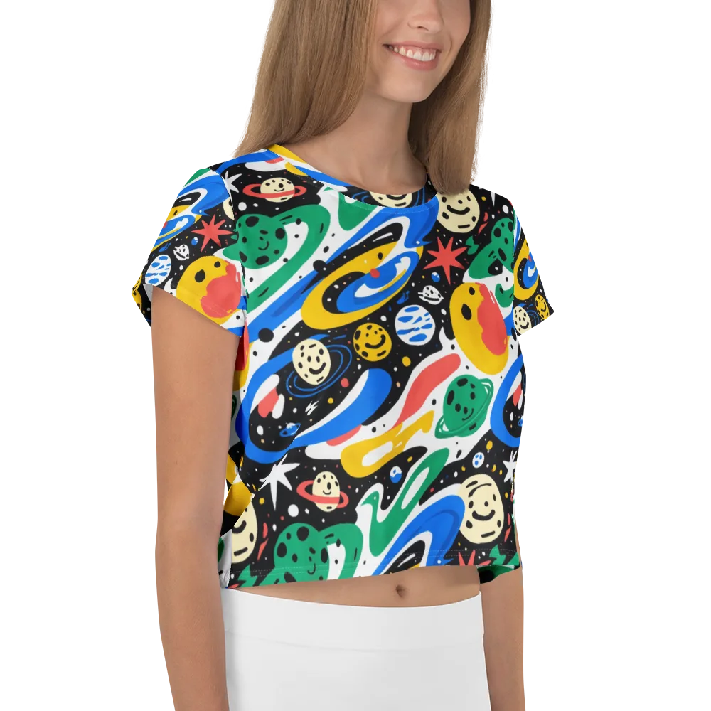 Rocket Carnival on Crop Tee — Right