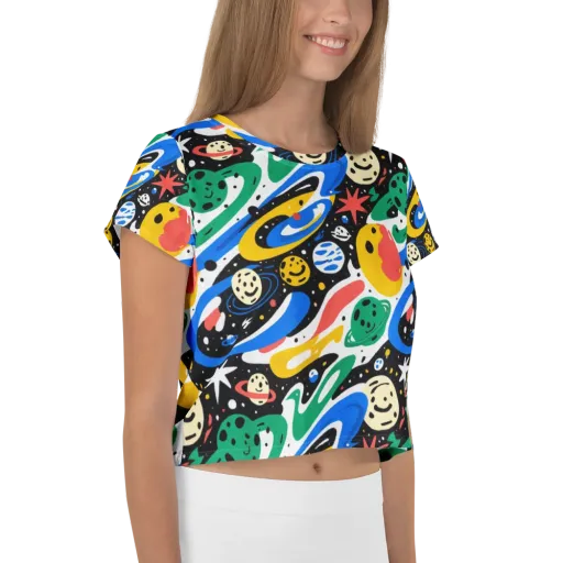 Rocket Carnival on a Crop Tee