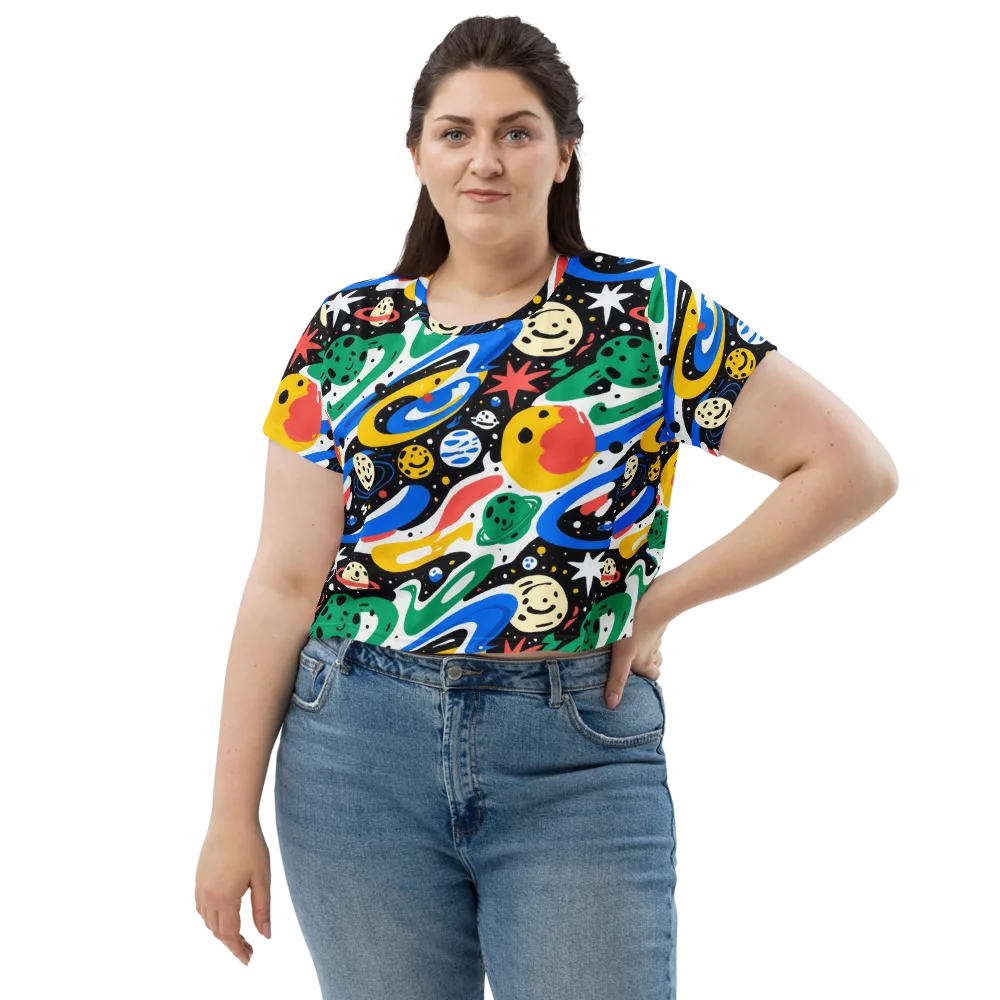 Rocket Carnival on Crop Tee — Front