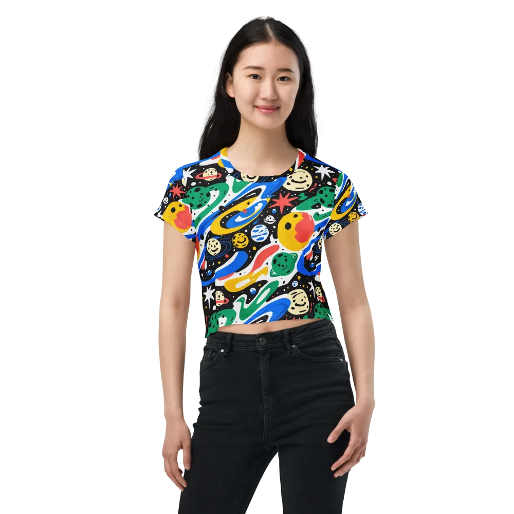 Rocket Carnival on Crop Tee — Front