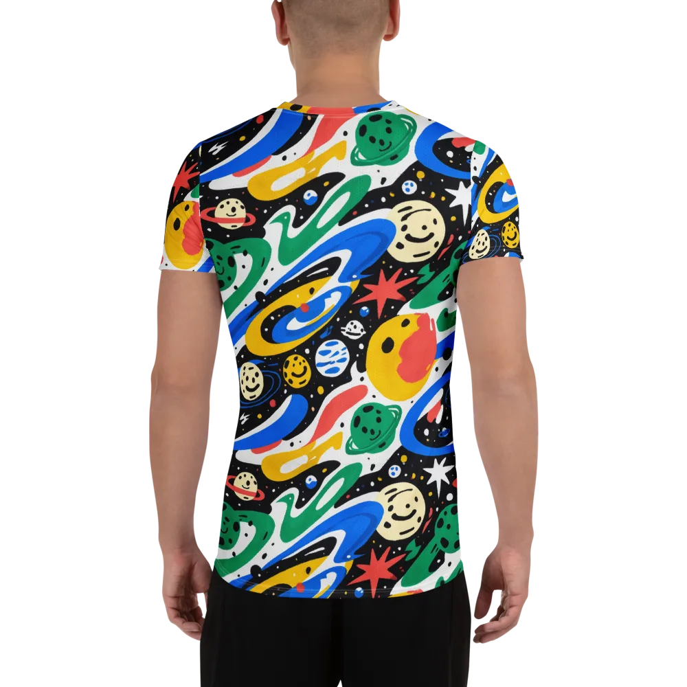 Rocket Carnival on Men's Athletic T-Shirt — Back