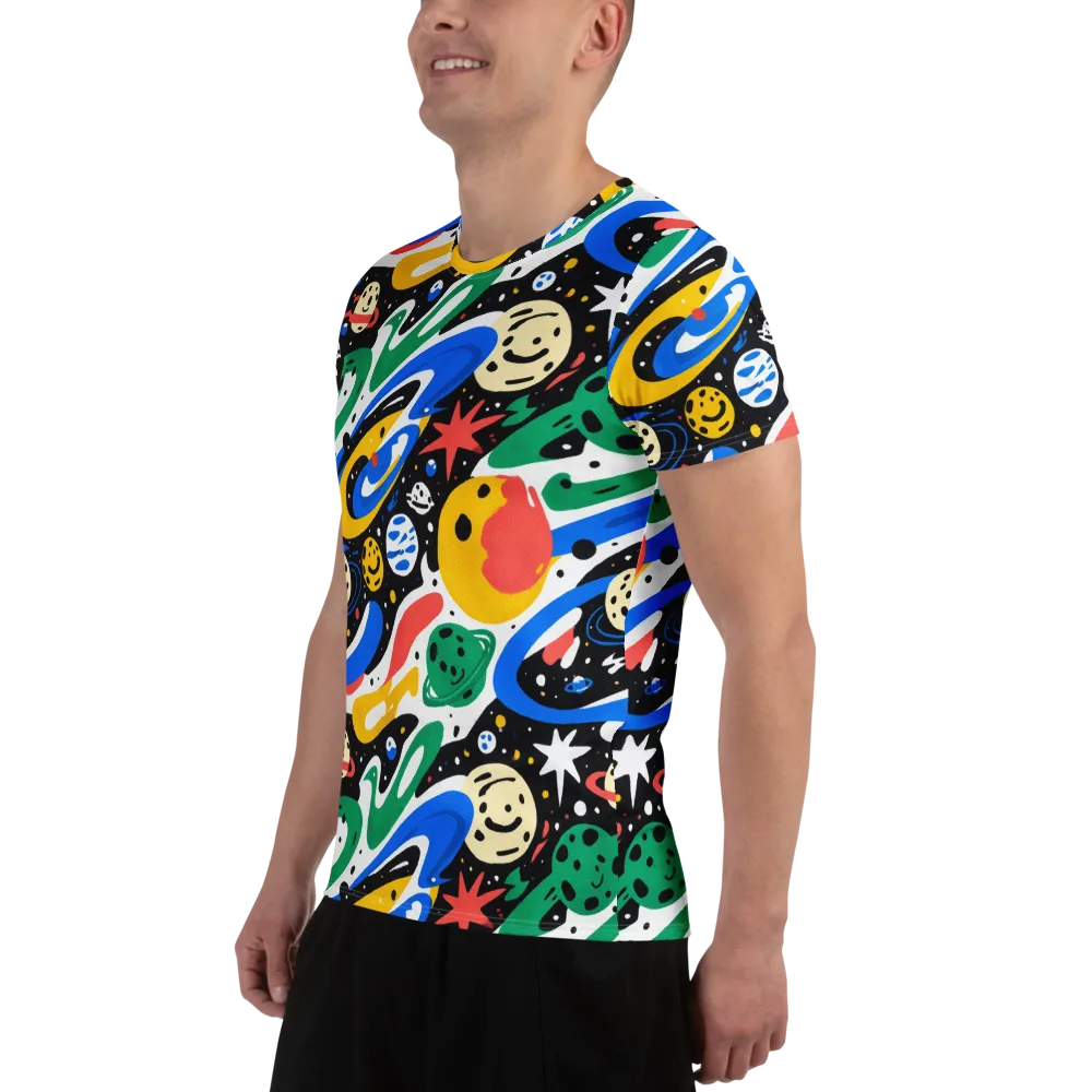 Rocket Carnival on Men's Athletic T-Shirt — Left