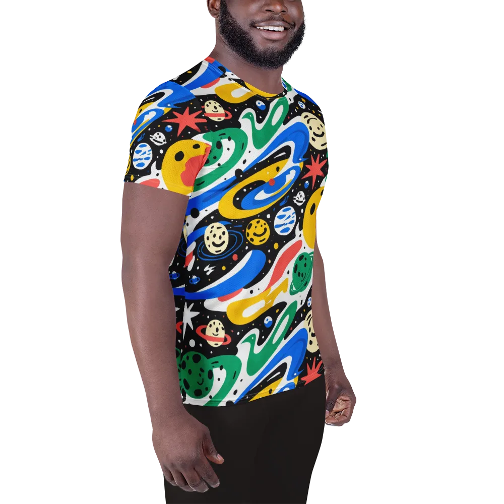 Rocket Carnival on Men's Athletic T-Shirt — Right